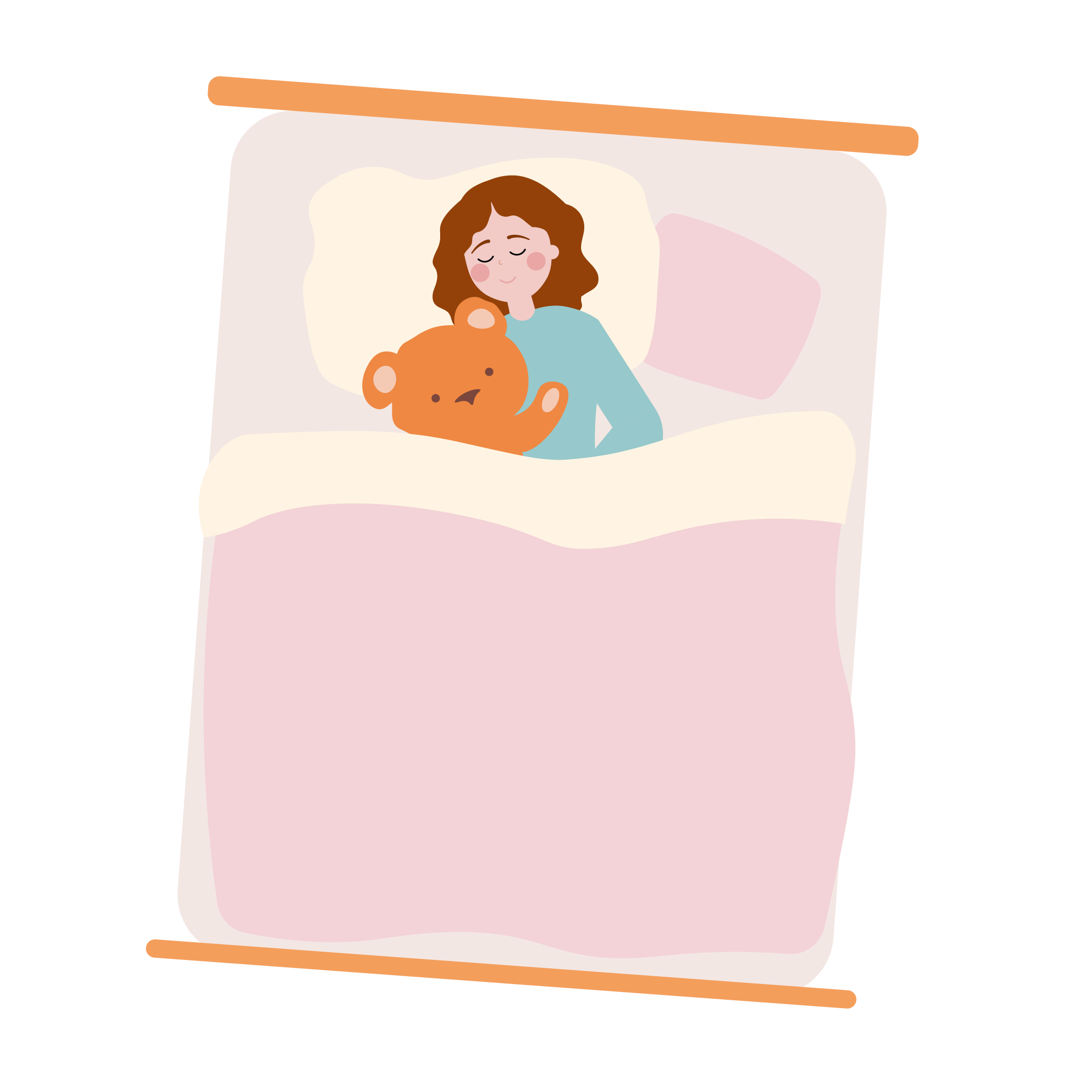 Figure getting ready to sleep